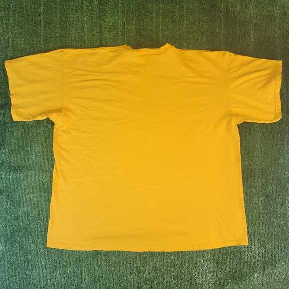 Vintage Nike Small Check Embroidered Swoosh T-shirt Size XXL Yellow 90s VTG. - Picture 7 of 8